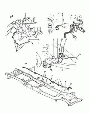 LINES AND HOSES,BRAKE,FRONT AND CHASSIS