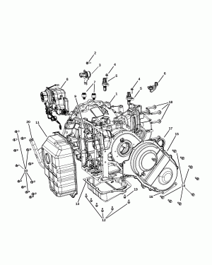 TRANSAXLE CASE & RELATED PARTS / REAR VIEW [DG2]