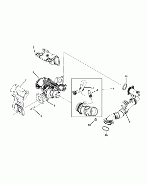 TURBOCHARGER AND HOSES/TUBES 1.0L [EKA]