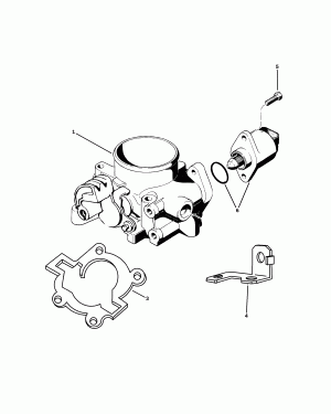 THROTTLE BODY W/O TURBO W/OUT SPEED CONTROL 2.0L (ECF)