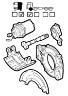 Lh br.plate, fr.axl 1