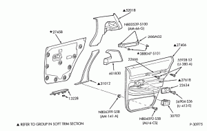 SOFT, INTERIOR TRIM-Interior trim panels & related parts - B/T 54 - Mercury - Rear