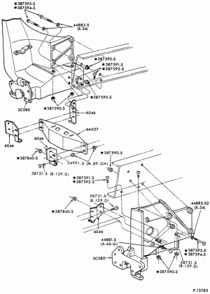 V8 CYL. 12.0L (736 C.I.D.) DETROIT DIESEL-(front w/frame extension bracket)- CLT900
