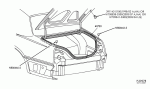 ROOF-Luggage compartment weatherstrip & plug button