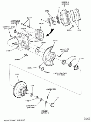 BRAKES-Brake assembly - disc front-E250/350