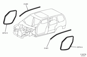 BODY SIDES AND QUARTER-Door opening weather strips-DM