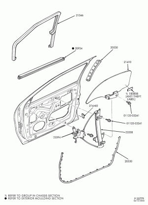 BODY SIDES AND QUARTER-Front door - window parts-DM