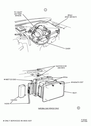 ELECTRICAL SYSTEMS-Wiring system - engine compartment - 8 cyl. 4.6L - Page E