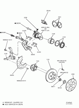 BRAKES-Brake assembly - disc front - without anti-lock