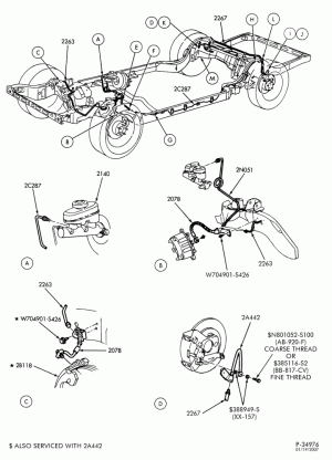 BRAKES-Disc brake system - without anti-lock - exc. NGV - Page A