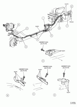 MANIFOLDS, THERMOSTATS & EMISSION PARTS-Fuel system - line installation & related parts - NGV - LH - Page A