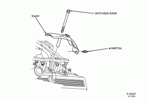 MANIFOLDS, THERMOSTATS & EMISSION PARTS-Fuel regulator shield installation - SOHC