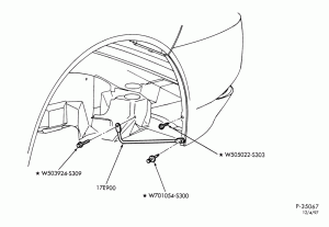 SPEEDOMETER, BUMPERS, MIRRORS AND WIPERS-Front bumper stay installation