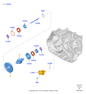 Transfer Drive Components, 6 Speed Auto Transmission 6F50; 08/DEC/2014