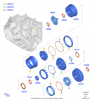 Planetary Gear Sets, 6 Speed Auto Transmission 6F50, 6 Speed Auto Transmission 6F55; 19/JAN/2015
