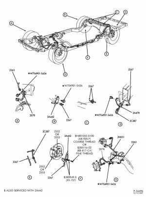 BRAKES-Disc brake system - rear disc - without anti-lock