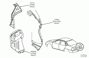 SHEET METAL-Trough tail lamp pocket