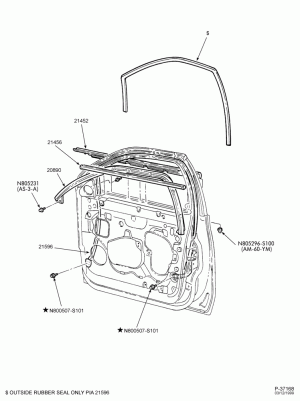 BODY SIDES AND QUARTER-Window parts - mouldings & related parts - front door