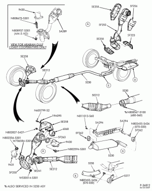 FRONT SPRING AND STABILIZERS-(E,ME) 6 CYL. 3.0L, 12 VALVE, SINGLE EXHAUST - 50 STATES & CANADA