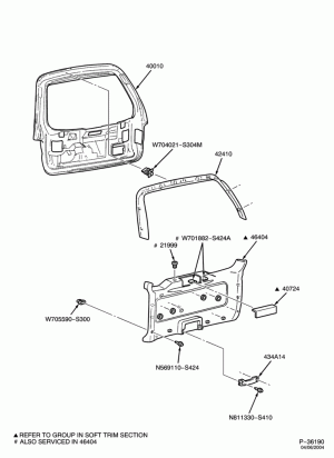 SOFT, INTERIOR TRIM-Interior trim - panel & garnish moulding - rear liftgate-TW