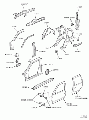 SHEET METAL-Sheet metal - upper body - L.H. side-DM
