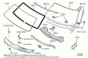 CONSOLE, DASH, WINDSHIELD-Windshield parts-DM