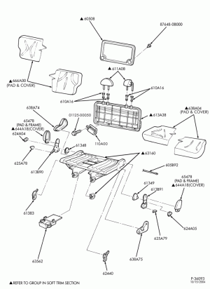 SEATS AND SEAT BELTS-Rear seat parts - 2nd row - bench without child seat - cloth-DM