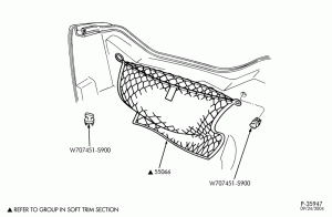 SOFT, INTERIOR TRIM-Luggage compartment trim - hold down net