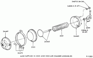 BRAKE AIR CHAMBER-Bendix-Westinghouse cam-type service brake air chamber-F-FT600/900