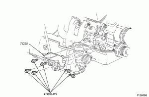 AUTOMATIC TRANSMISSION-EXTERNAL PARTS - Transmission to engine brace - 6 cyl. 3.8L-TW