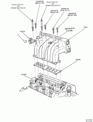 8 CYL. 5.8L - GAS-Manifold & related parts - over 8500# G.V.W.