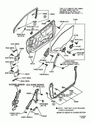 BODY SIDES AND QUARTER-Window parts - mechanism, weatherstrip & related parts