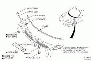 INSTRUMENT PANEL AND FLOOR-Cowl insulators & grille