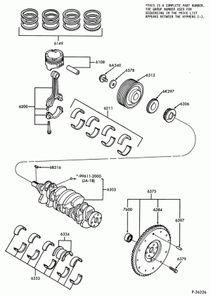 4 CYL. 2.0L-Piston and related parts
