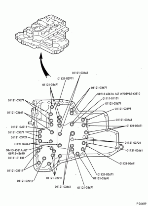 AUTOMATIC TRANSMISSION-INTERNAL PARTS - Main control valve body attaching parts-DM