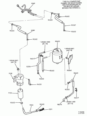 6 CYL. 2.5L-Fuel vapor canister, filter & related parts