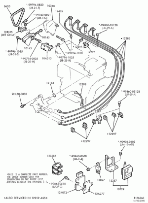 DISTRIBUTOR AND IGNITION SYSTEM-Ignition wiring - 4 cyl. 2.0L
