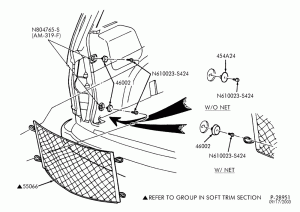 SOFT, INTERIOR TRIM-Interior trim - luggage hold down net-TW