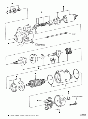 DISTRIBUTOR AND IGNITION SYSTEM-Starter & drive assembly - 8 cyl. 7.3L - Diesel - turbo - direct injection