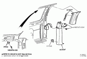 SOFT, INTERIOR TRIM-Interior trim - center body pillar-TW