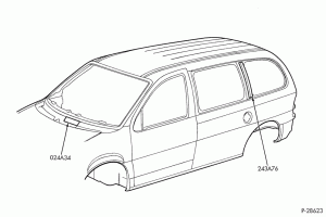 BODY SIDE UPPER - BLACK OUT TAPE