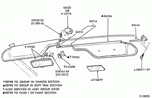 INSTRUMENT PANEL AND FLOOR-Sun visor, vanity mirror and rear view mirror