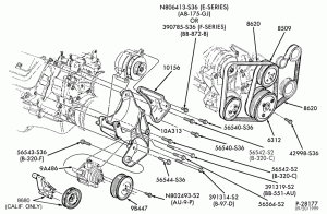 DISTRIBUTOR AND IGNITION SYSTEM-Alternator mounting brackets - 8 cyl. 7.5L - E250/350