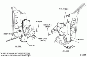 SOFT, INTERIOR TRIM-Interior trim - cowl side-E150/450