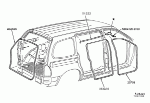 BODY SIDES AND QUARTER-Door opening weather strips-TW