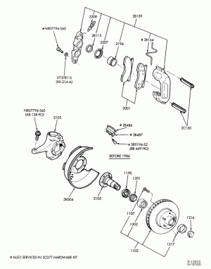 BRAKES-Brake assembly - 4x4-F250/350