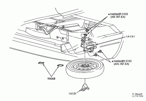 SPARE WHEEL CARRIERS-Spare wheel stowage - 15" wheel-TW