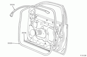 BODY SIDES AND QUARTER-Weatherstrip - front door mounted