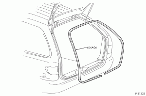 ROOF-Liftgate weatherstrip - B/T 74