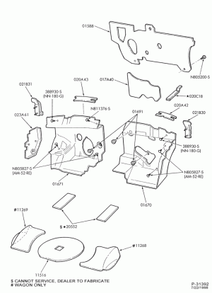 SOFT, INTERIOR TRIM-Floor insulators